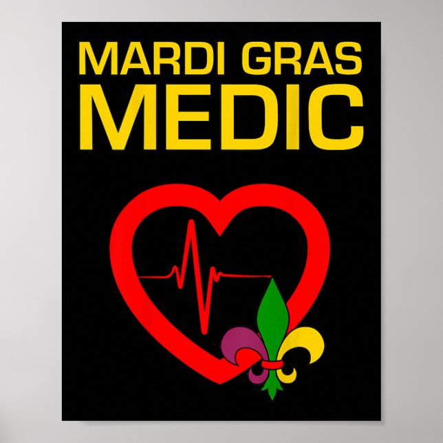 Poster Médico de Mardi Gras (Frente)