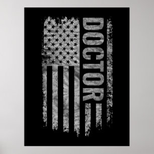 Poster Médico design EUA Bandeira Distorcida