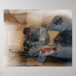 Póster Médico do combate