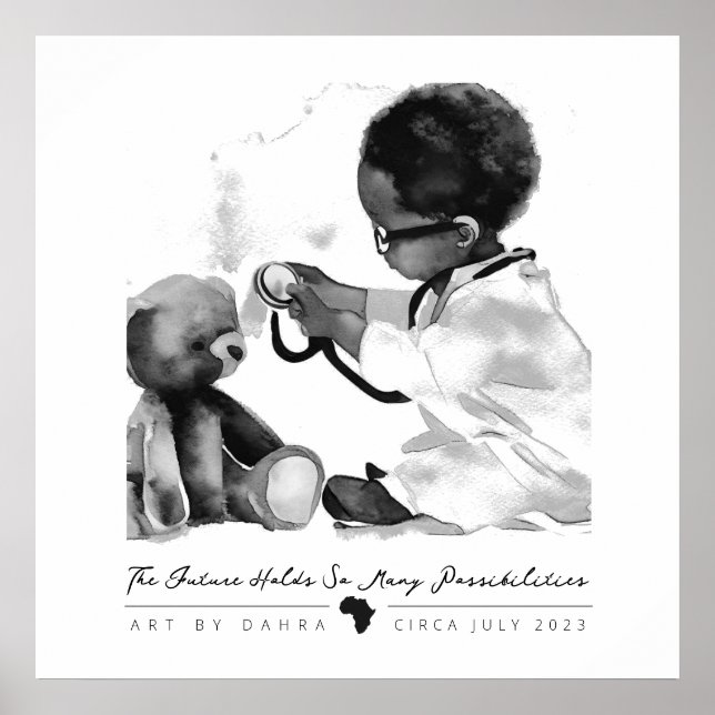 Poster Médico Negro (Frente)