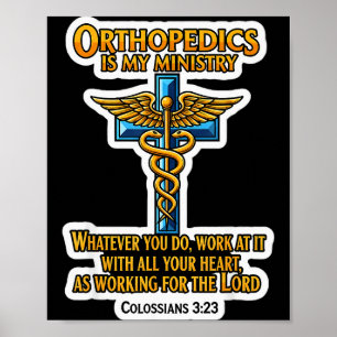 Poster Médico Ortopedista Cristão Ortopedia É Meu Min