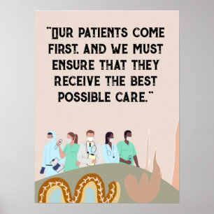 Poster médico personalizado para hospital