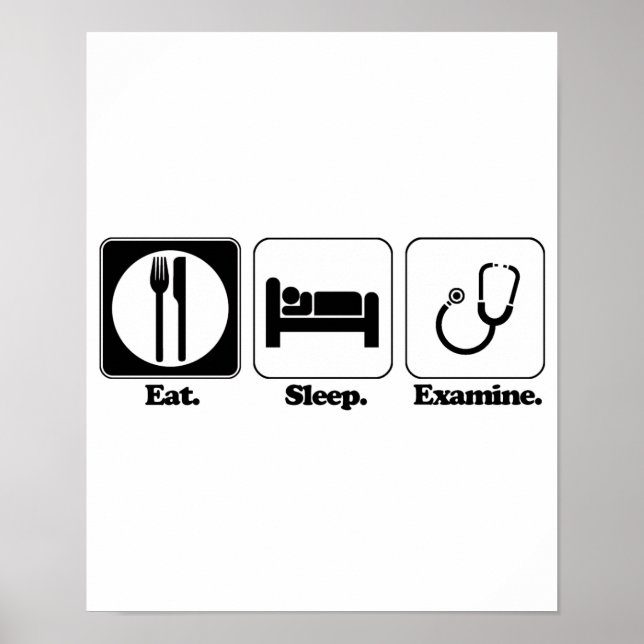 Poster médico que examina o sono (Frente)