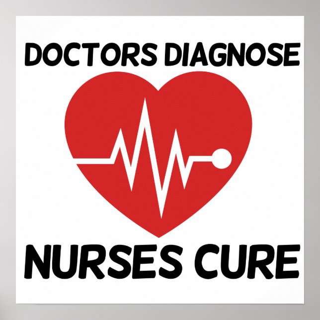 Póster Médicos Diagnosticam Enfermeira (Frente)