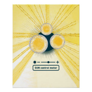 Póster medidor de controle solar objeto_3 pôster brilhant