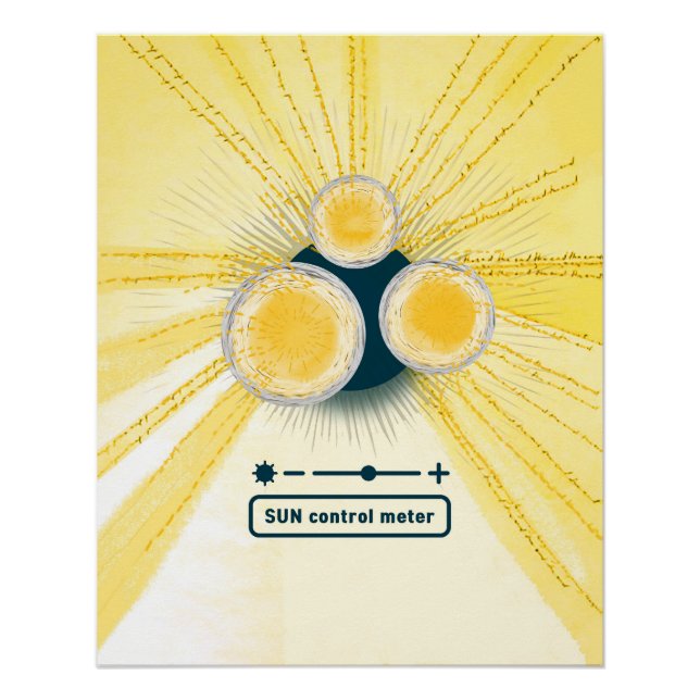 Póster medidor de controle solar objeto_3 pôster brilhant (Frente)
