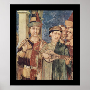 Poster medieval dos músicos