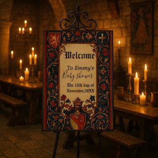 Poster Medieval Style Customizable Welcome Sign