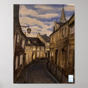 Poster Medieval Village Bayeux França