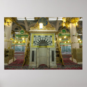 Poster Medinah Masjid Nabawi Dentro Minbar Mat
