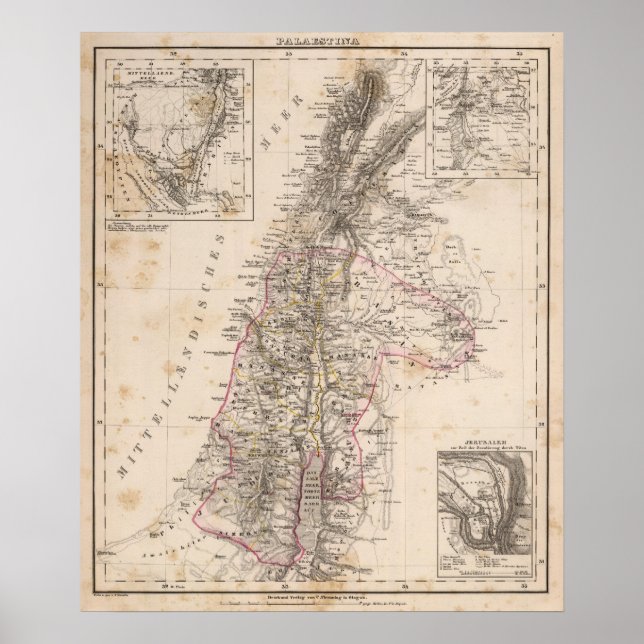 Póster Médio Oriente, Palestina (Frente)