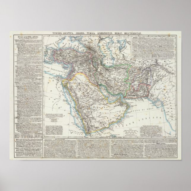 Póster Médio Oriente, Sul da Ásia (Frente)