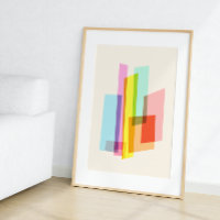Médio Século Moderno Bauhaus Pastel Trendy Geométr