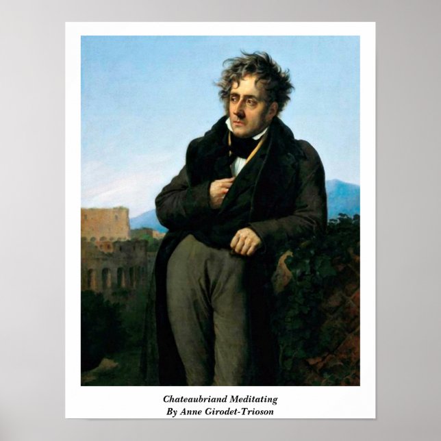 Póster Meditação Chateaubriand Por Anne Girodet-Trioson (Frente)