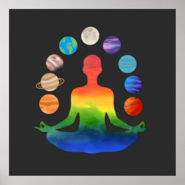 Poster Meditação Cosmic Chakra | Yoga da Energia Espiritu