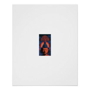 Póster Meditação da Árvore da Vida de Buda