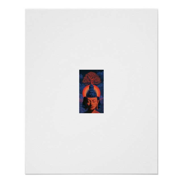 Póster Meditação da Árvore da Vida de Buda (Frente)