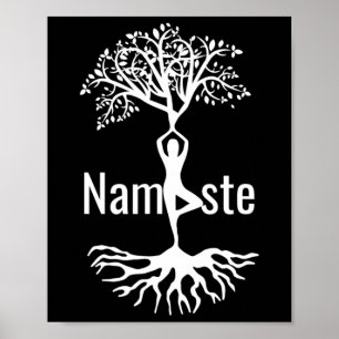 Poster Meditação da Pose da Árvore Namaste de Yoga