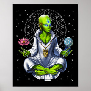 Poster Meditação de alienígenas