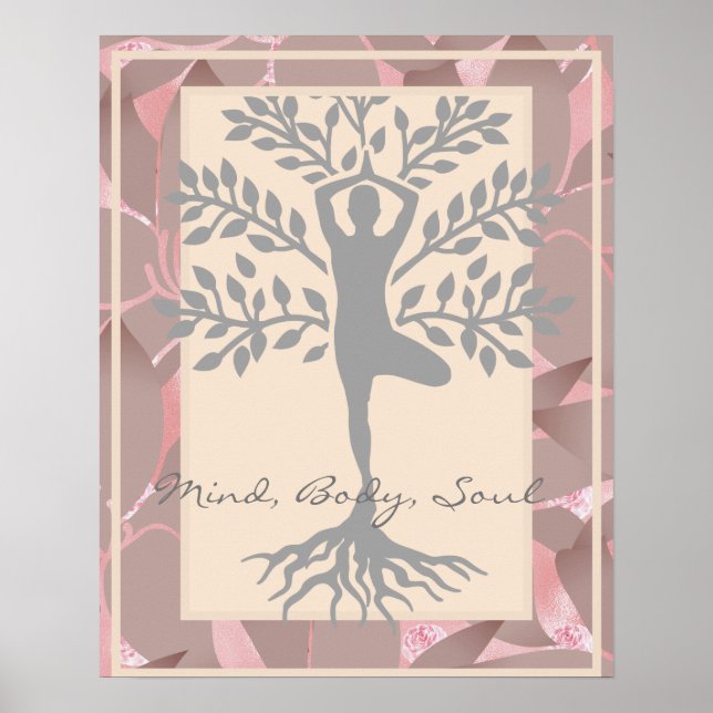 Poster Meditação de Alma do Corpo da Mente (Frente)