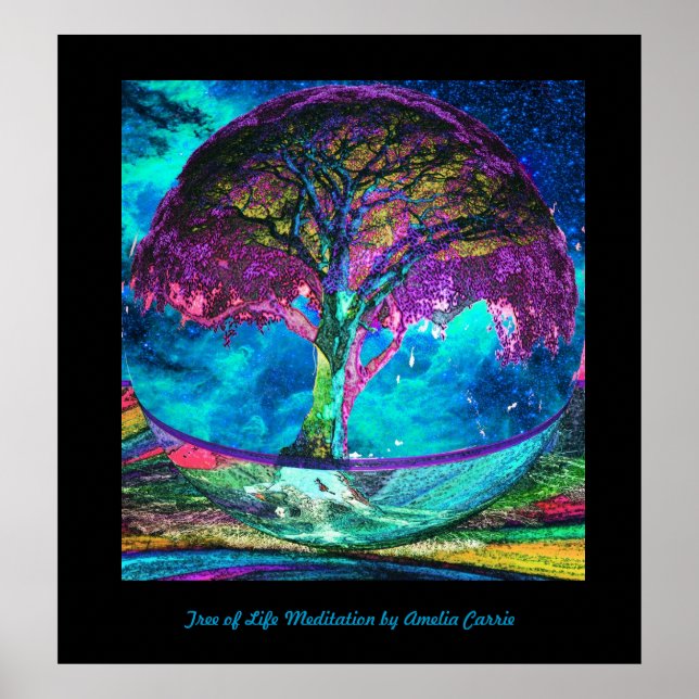 Póster Meditação de Árvore da Vida (Frente)