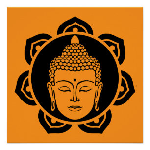 Póster Meditação de Cabeça de Buda