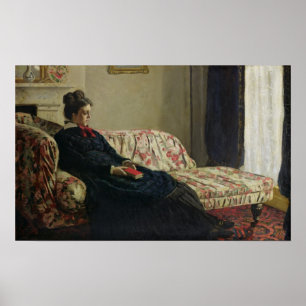 Póster Meditação de Claude Monet   ou senhora Monet
