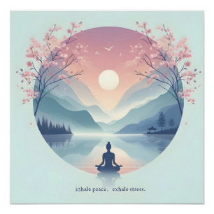 Póster Meditação de Natureza Impressionante