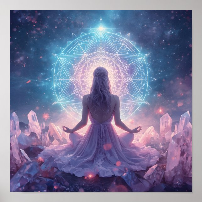 Poster Meditação do Cristal Celestial (Frente)