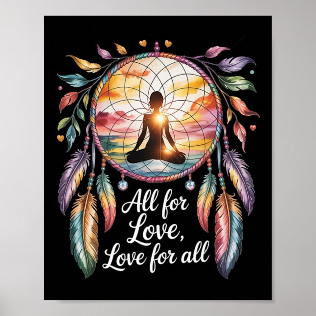 Poster Meditação Espiritual Chakra de Yoga (Frente)