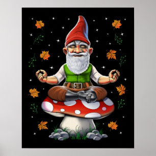 Poster Meditação Gnome Mushroom