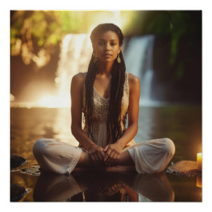 PÓSTER MEDITAÇÃO - IOGA - BEM-ESTAR - CARPE DIEM