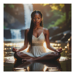 PÓSTER MEDITAÇÃO - IOGA - BEM-ESTAR - CARPE DIEM