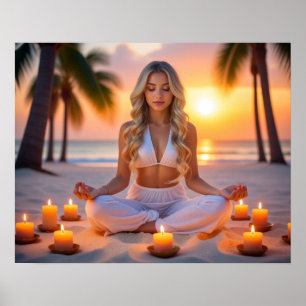 POSTER MEDITAÇÃO - IOGA - BEM-ESTAR - CARPE DIEM