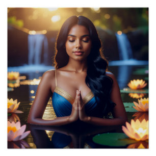 PÓSTER MEDITAÇÃO - IOGA - BEM-ESTAR - CARPE DIEM