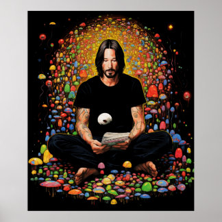 Poster Meditação Keanu Reeves Zen