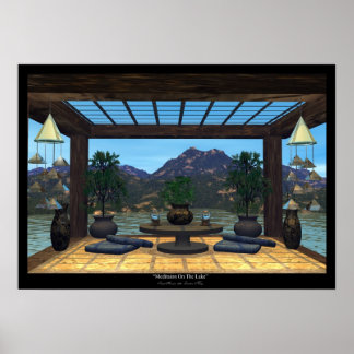 Póster Meditação no lago