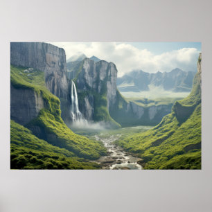 Poster Meditação Serena de Paisagem das Caves