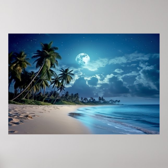 Poster Meditação Serena Tranquil - Paisagem Marítima (Frente)