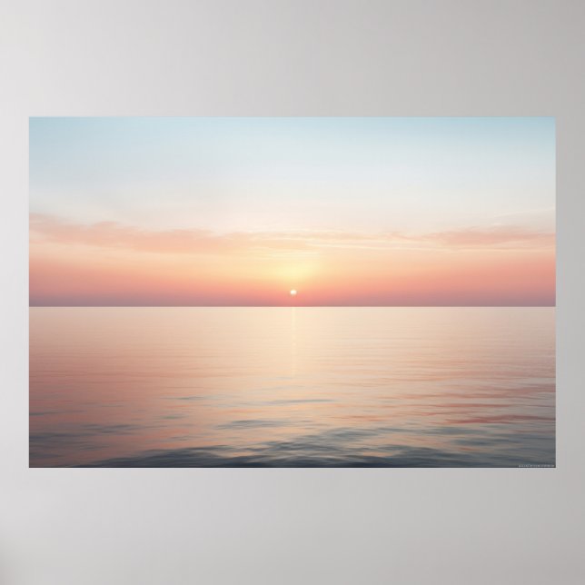 Poster Meditação Serena Tranquil - Paisagem Marítima (Frente)