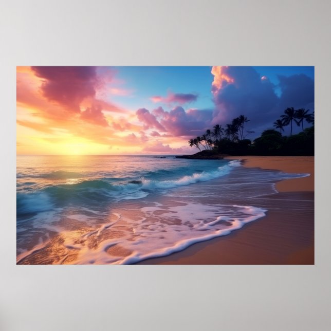 Poster Meditação Serena Tranquil - Paisagem Marítima (Frente)