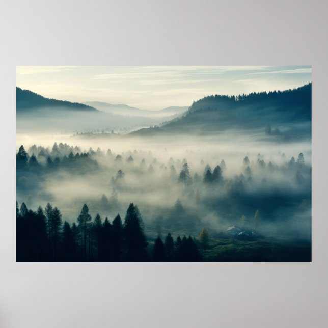 Poster Meditação Serene da Paisagem do Vale (Frente)