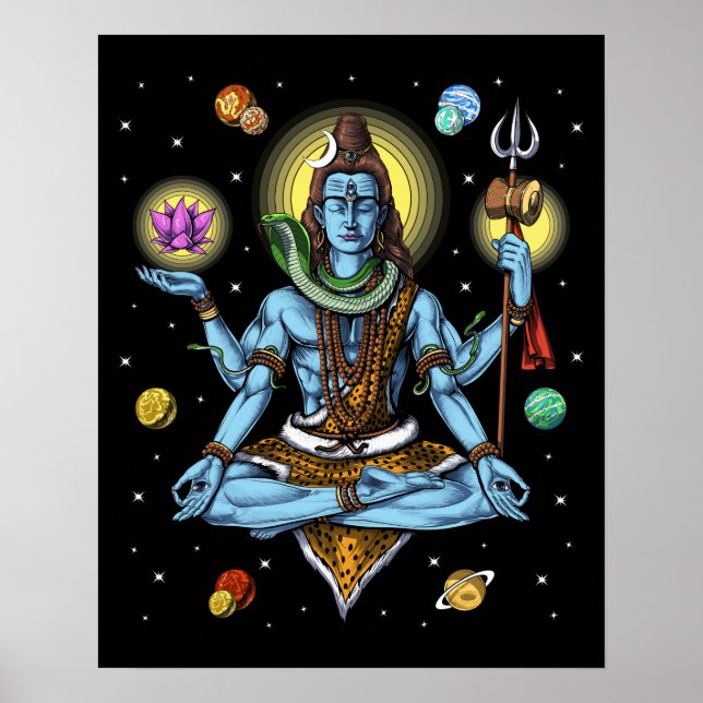 Poster Meditação Shiva (Frente)