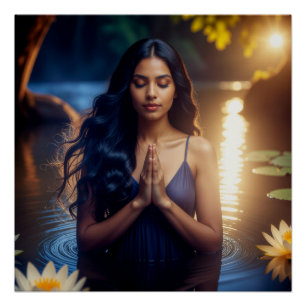 PÓSTER MEDITAÇÃO - YOGA - BEM-ESTAR - CARPE DIEM