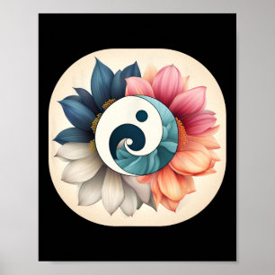 Poster Meditação Yoga Tai Chi Qi Gong Za Zen Yin Yang Lo