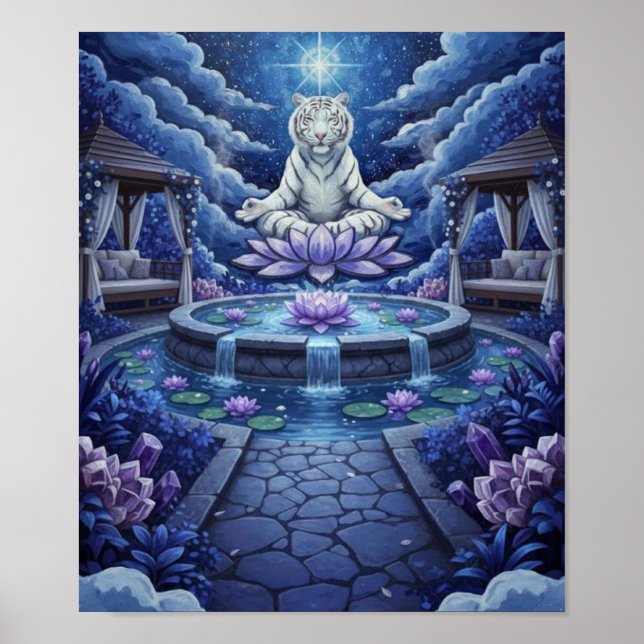 Poster MeditaçãoDoTigreBranco (Frente)