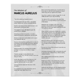 Póster Meditações Estáticas Marcus Aurelius. Poster Brilh
