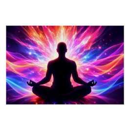 Póster Meditation Chakra Glossy Poster Spiritual Art