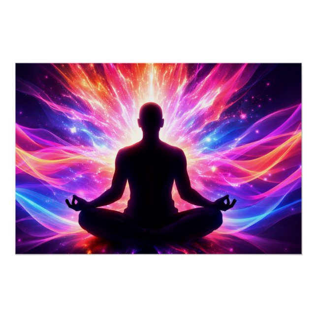 Póster Meditation Chakra Glossy Poster Spiritual Art (Frente)