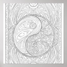 Meditative Pattern Art: Sacred Geometry Yin Yang